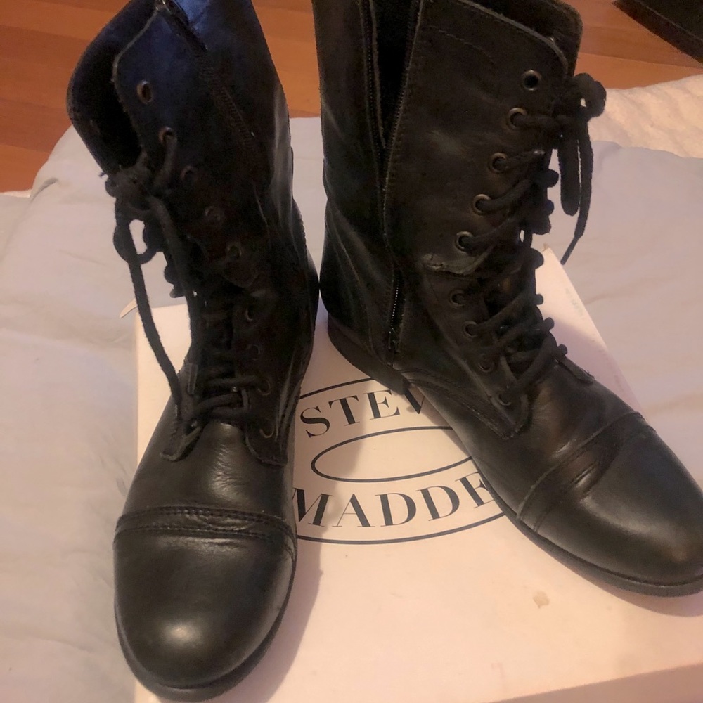 Steve Madden 3/4 Length Leather Army Boots